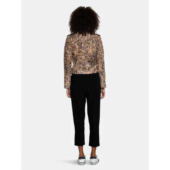 Walter Baker Francis Leopard Print Moto Jacket - Picture 3 of 8